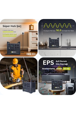 Initial Entropy Energy 1920wh Taşınabilir Güç Kaynağı %99.99 Mppt Bms Çoklu Koruma Kablo