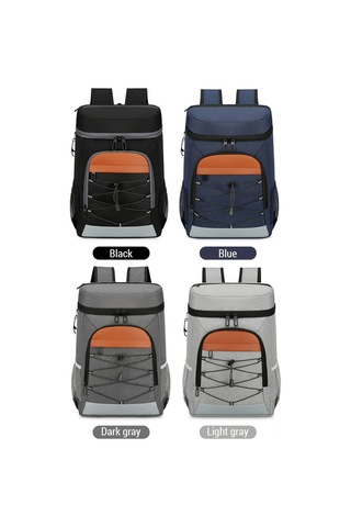 Qingmipy Outdoor Kamp Çanta Isı Yalıtımlı Soğutucu Hafif Su Geçirmez Büyük Boy Piknik Yemek Çantası Logo Özel Tasarım Koyu Gri