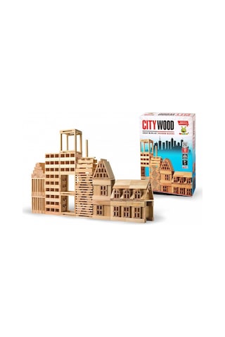 Woodoy City Wood Ahşap Bloklar 100 Parça