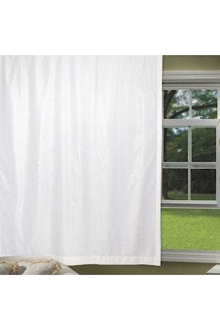 Cheap's Home Beyaz Saten Güneşlik Perde Beyaz