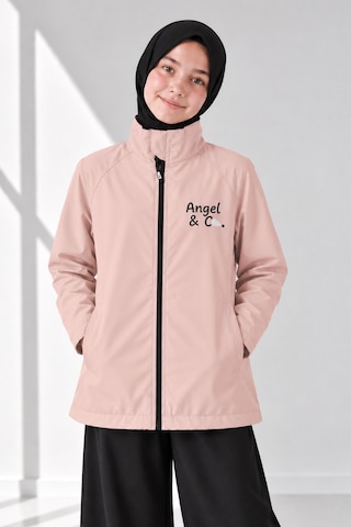 Angel&co. Girls Clothing Kız Çocuk Su Rüzgar Korumalı Yağmurluk Açık Somon - 786538579 Açık Somon