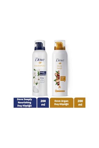 Dove Argan Yağı Duş Köpüğü 200 ML + Depply Nourishing Duş Köpüğü 200 ML