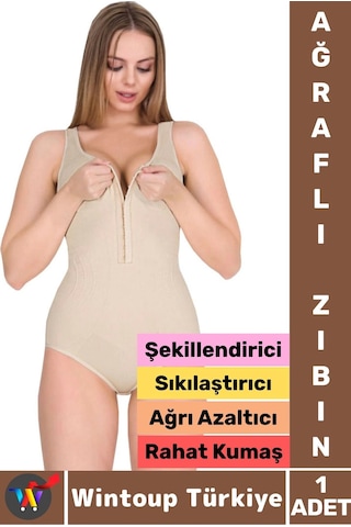 Wintoup Karın Bel Göğüs Şekillendiren Sıkılaştıran Toparlayan Postür Düzelten Kadın Ağraflı Zıbın Korse Ten