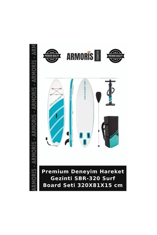 Premium Deneyim Hareket Gezinti Sbr-320 Surf Board Seti 320x81x15 Cm