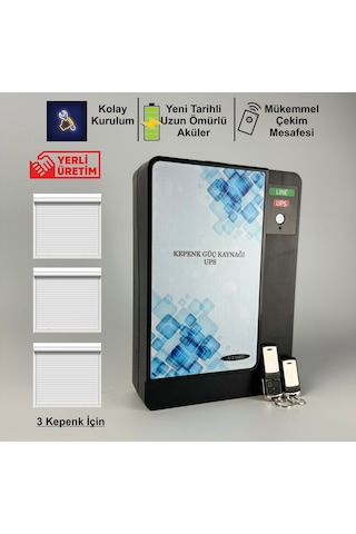 Azcorp Kepenk Güç Kaynağı Ups 1000watt 3 Çıkışlı Ve 2 Kumandalı