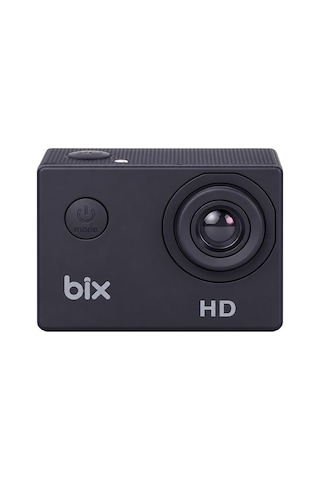 Bix Edge 720p Hd 5mp Su Geçirmez Aksiyon Kamerası Motosiklet Bisiklet Kask Ve Su Altı Kamerası Siyah