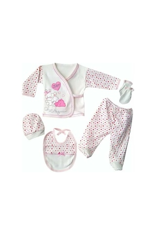 Bombinoo Zıbın 5 Paça Hastane Çıkışı Pembe Ayıcıklı Pembe