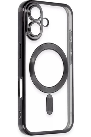 Newface  Apple  Uyumlu iPhone 16 Plus Kılıf Kross Magneticsafe Kapak - Siyah