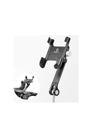 Vkemall Bisiklet Telefon Tutucusu, 360 Derece Döner, Alüminyum Alyaş, 55-100mm Cep Telefonları İçin, Yol Ve Dağ Bisikletleri Uyumlu, Tek Elle Kullanıma Uygun