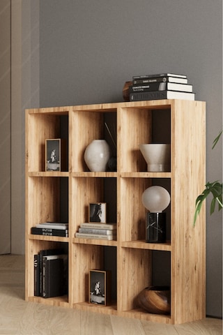 Classy 107oya 9 Raflı Kare Kitaplık Atlantik Çam