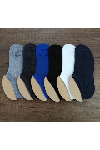 Çocuk 6 Çift Kısa Snekers Çorap Burun Dikişsiz Çok Renkli