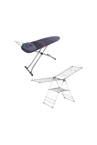 Devecioğlu Mm151 Ultraboard Ütü Masası Mm037 Gold Alüminyum Çamaşır Kurutmalık Set Renksiz
