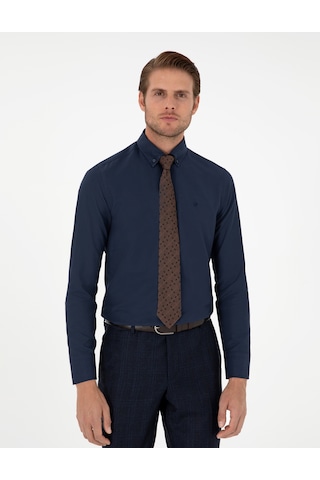 Pierre Cardin Erkek Lacivert Gömlek Desenli 50297998-vr033 Lacivert