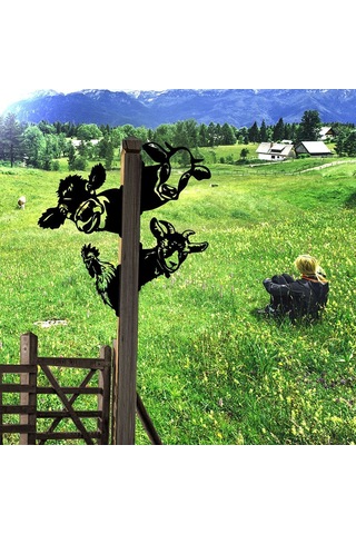 Tenfowee Bahçe Dekorasyonu Göz Atan Koyun Modeli Dış Mekan Metal Demir Çelik Bahçe Süs Eşyası Zırhlı Tabanlı Sokağıcı