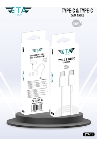 Type-c Yeni Nesil Type-c + Type-c Şarj Kablosu 45w