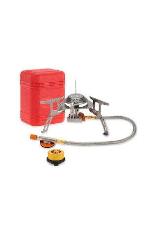 Lixada Soba Brülör Ocak Gaz Sobası + Adaptör Gümüş