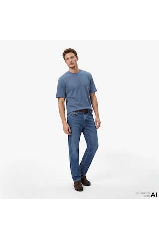 Hugo Boss Cotton Terry Erkek Mavi T-shirt 50534434 545591