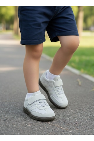 Vojo Sam Rahat Taban Cırtlı Şeritli Çocuk Spor Ayakkabı 267800001883 6 Gri Gri
