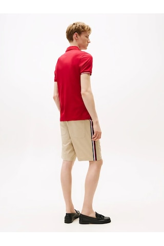 Tommy Hilfiger Interlock Flagcuff S, Xld Kırmızı Erkek Polo T-shirt