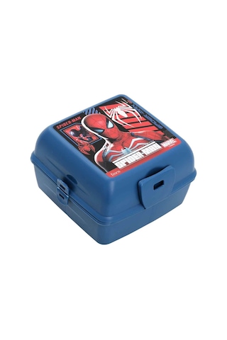 Beslenme Kutusu 4 Bölmeli Örümcek Adam Lacivert Renk Erkek Figürlü 1 Adet Yemek Saklama Kabı Beslenme Çantası Lacivert