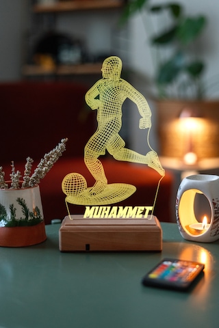 Futbol Ve Futbolcu Sevenlere Hediye 3D Gece Lambası