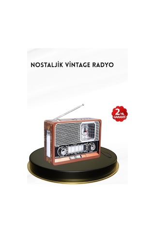 Nostaljik Radyo Şık Dekoratif Tasarım Ve Güvenli 2 Yıl Garanti