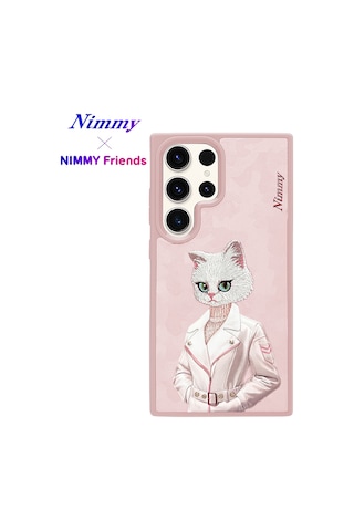 Samsung Uyumlu Galaxy S25 Ultra Magsafe 3d Gerçek Nakışlı Kabartmalı Kedi Figürlü Fashion Kılıf Şeffaf