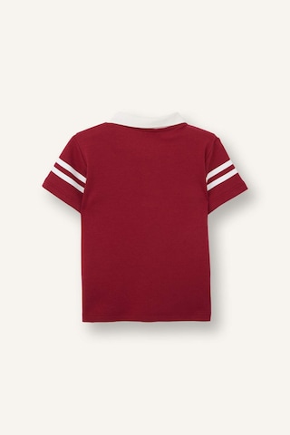 Defacto Oversıze Kısa Kollu Polo Tişört Erkek Bebek G7483a526smbr468 Bordo-br468