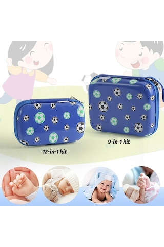 Vkemall Bebek Bakım 9'lu Set: Burun Emici, Tırnak Kesici, Termometre, Yün Çetçe, Tarak, Makas, Damlatici Ve Parmak Fırçası - Güvenli Ve Taşınabilir