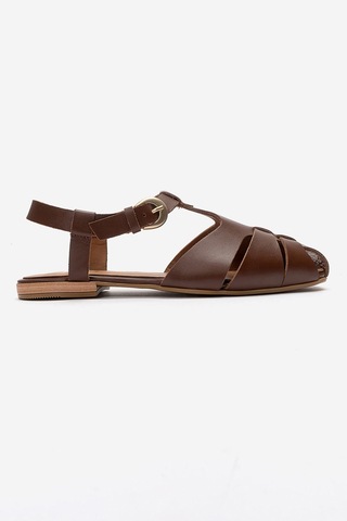 Luvi Shoes Jandor Kahverengi Hakiki Deri Kadın Sandalet