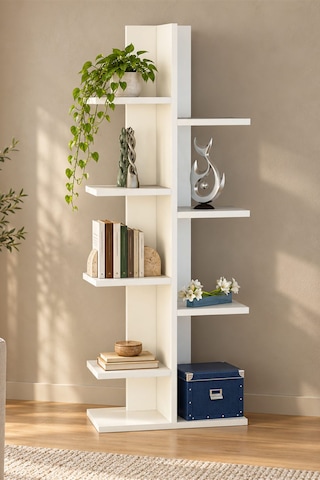 Nord Kitaplık Ve Çiçek Standı 45 X 120,8 X 21,7 Cm - Beyaz