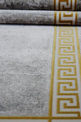 Kashe Halı Bella 4225 Gold Salon Halısı Oturma Odası Halısı Koridor Halısı Mutfak Halısı Modern Makine Halısı Gold Krem