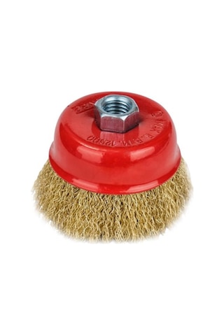 Çanak Fırça 125mm Dalgalı Sarı Telli M14 Vidalı Era10042 Eratool