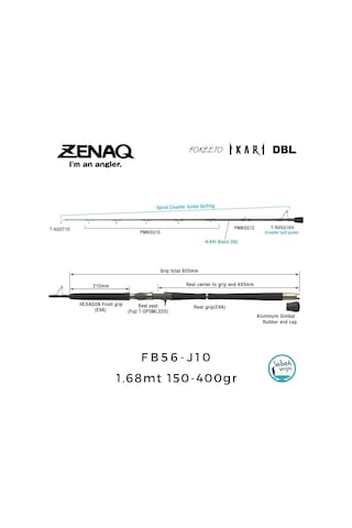 Zenaq Fokeeto Dbl Fb56-j10 İkari 1.68mt 150-400gr 1p Tetikli Jigging Kamış Standart