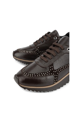 Tamer Tanca Kadın Hakiki Deri Kahverengi Sneakers & Spor Ayakkabı 1201 4031 Bn Ayk Sk26-27 Khv Fltr/suet