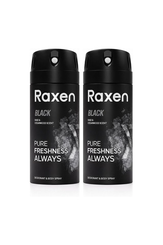 Erkek Deodorant Spreyi - Black Serisi - 150ml - Etkili Ter Kokusu Önleyici - Alüminyumsuz Ve Leke Bırakmayan Formül - Gün Boyu Ferahlık Veren Erkek Vücut Spreyi 2 Paketi
