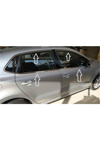 Vw Polo Cam Çerçevesi Çıtası Komple Set Krom 2009-2014 Arası