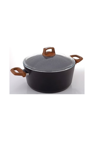 Bonera Vogue Granit 26 Cm Tencere Ahşap Kulp