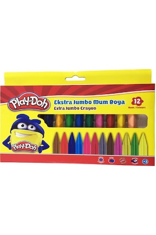 Play-Doh Ekstra Jumbo Mum Boya Kalemi 12 Renk