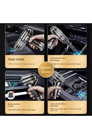 Amigaelegant Yeni Kablosuz El Tipi Araba Mini Elektrikli Süpürgesi Siyah