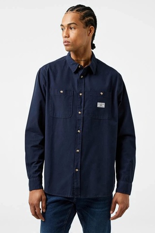 Guess Jeans Lacivert Erkek Gömlek Regular Fit Gömlek Lacivert