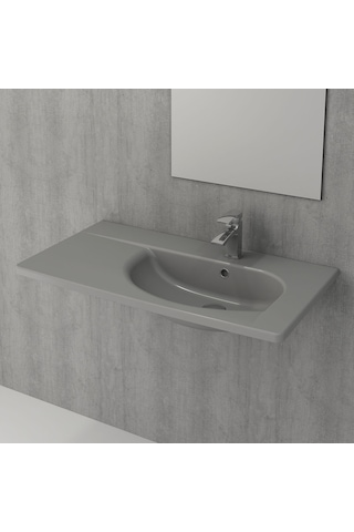 Bocchi Tao Arch Etajerli Lavabo 86 CM Mat Gri 1020-006-0126
