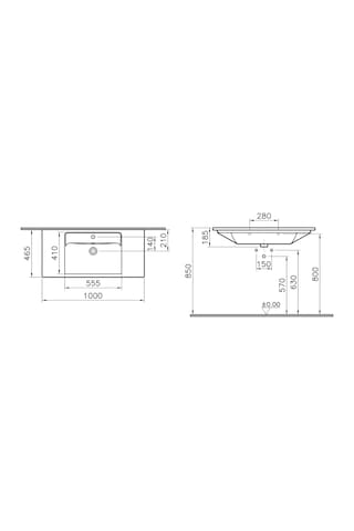 VitrA Integra Etajerli Lavabo 100 CM 7057B003-0001