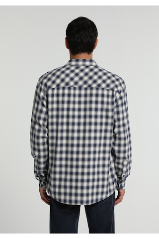 Colin's Colins Regular Fit Shirt Neck Kareli Erkek Lacivert Uzun Kol Gömlek Cl1080596 Q1.v1 Nav