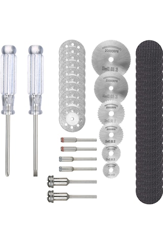 Yifomall 44 Parça Mini Daire Testere Seti - Metal, Cam Ve Seramik Kesme İçin Çok Amaçlı Elektrikli Alet Aksesuarları