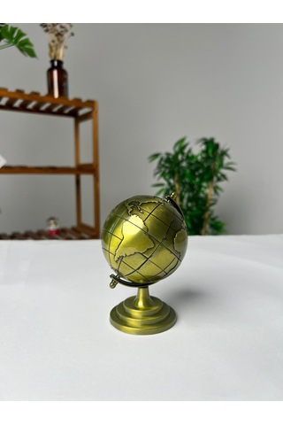 Favora Metal Dekoratif Dünya Obje Mini - Gold