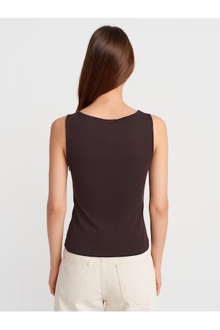Dilvin 31764 Fermuar Detaylı Top-koyu Kahve