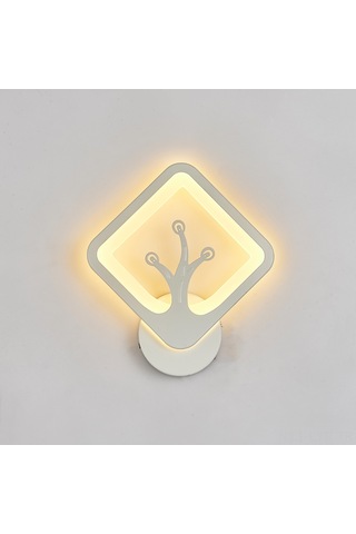 Ranyeek 3066 Model Duvar Lambası - 12w Led Isık Kaynağı 3000k Sıcak Beyaz - 85-265v Geniş Voltaj - Akrilik Ve Demir Malzeme - Yatak Odası, Oturma Odası Için Sıcak Beyaz