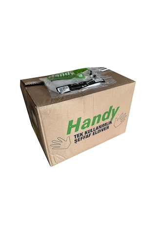 Handy Hdpe İş Temizlik Tek Kullanımlık Şeffaf Eldiven Büyük Boy 100 x 100'lü