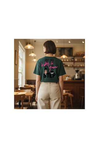 Urbantrendstore Unisex Genç Kızlar İçin Anneler Günü Oversize Fit Rahat Geniş Salaş T-shirt Günlük Tişört Yeşil
